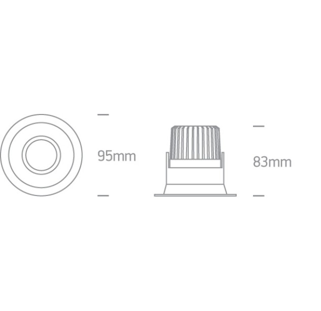 Reguliuojamas Įleidžiamas LED šviestuvas 7W CCT 11107FD/W/V
