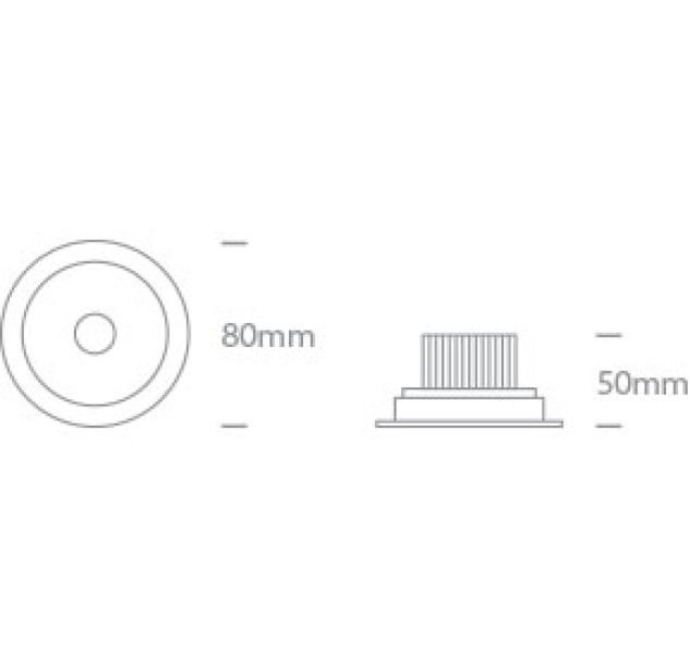 Reguliuojamas Įleidžiamas LED šviestuvas 6,5W CCT IP54 11107P/W/V