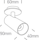 Reguliuojamas Įleidžiamas LED šviestuvas 6,5W CCT 11107RA/W/V