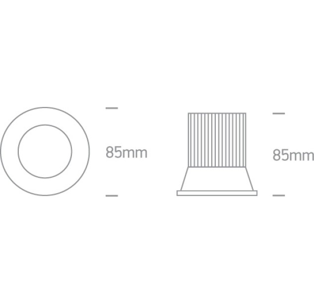 Reguliuojamas Įleidžiamas LED šviestuvas 12W 3000K 11112/AL/W