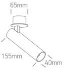 Reguliuojamas Įleidžiamas LED šviestuvas 12W 3000K 11112RA/B/W Reguliuojamas Įleidžiamas LED šviestuvas 12W 3000K 11112RA/B/W