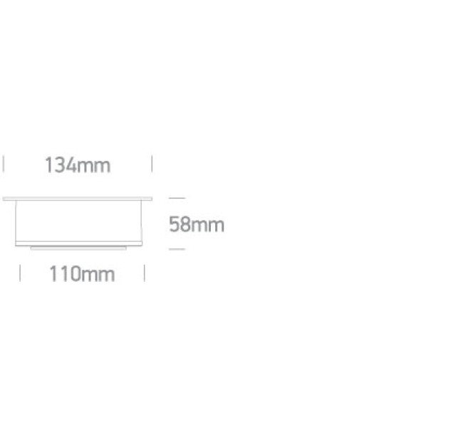 Reguliuojamas Įleidžiamas LED šviestuvas 25W 3000K 11128G/B/W Reguliuojamas Įleidžiamas LED šviestuvas 25W 3000K 11128G/B/W