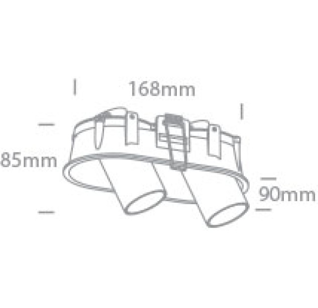 Reguliuojamas Įleidžiamas LED šviestuvas 2x6,5W 3000K 11207C/B/W