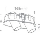 Reguliuojamas Įleidžiamas LED šviestuvas 2x6,5W 3000K 11207C/B/W