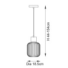 Pakabinamas šviestuvas TRAVI RIBBED 10W E27 120664 Pakabinamas šviestuvas TRAVI RIBBED 10W E27 120664