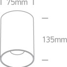 Lubinis šviestuvas 10W GU10 12105M/BBS
