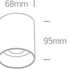 Lubinis šviestuvas 10W GU10 12105N/BBS