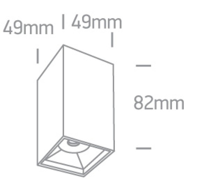 Lubinis LED šviestuvas 6W 3000K 12106B/B/W
