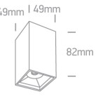 Lubinis LED šviestuvas 6W 3000K 12106B/B/W