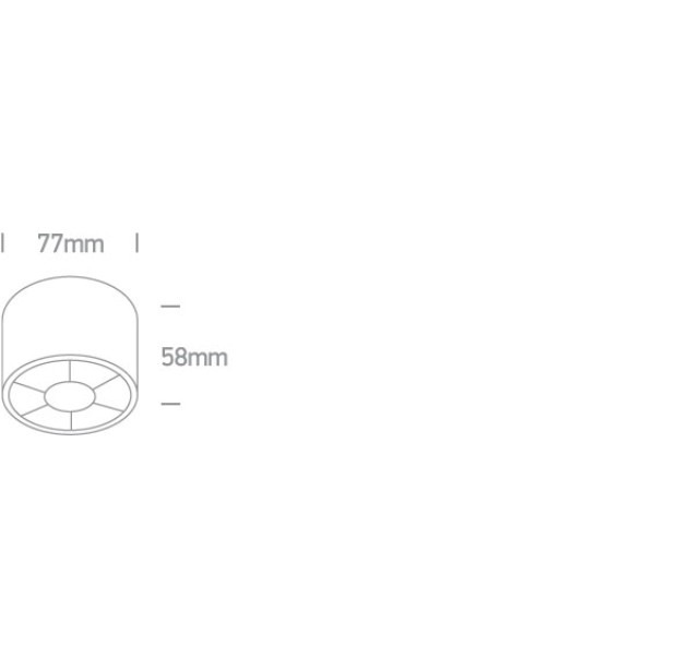 Lubinis LED šviestuvas 6W 3000K 12106X/W/W