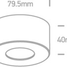 Lubinis LED šviestuvas 7W 3000K 12107V/B/W