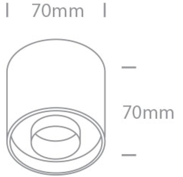 Lubinis LED šviestuvas 8W 3000K 12108D/MG/W