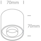 Lubinis LED šviestuvas 8W 3000K 12108D/MG/W