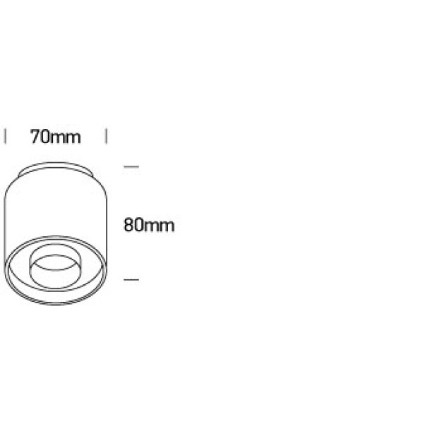 Lubinis LED šviestuvas 8W 3000K 12108DB/B/W