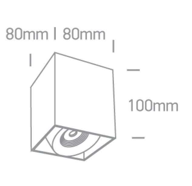 Lubinis LED šviestuvas 8W 3000K 12108XA/W/W