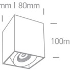 Lubinis LED šviestuvas 8W 3000K 12108XA/W/W