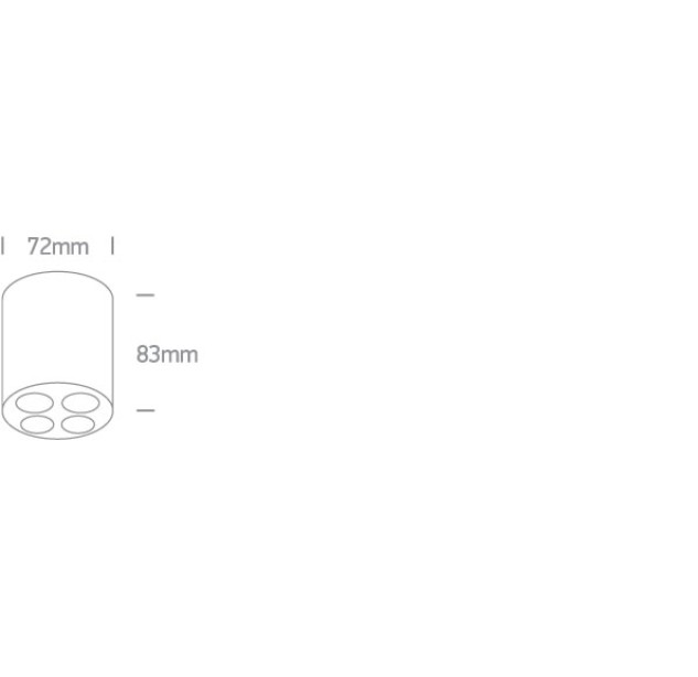 Lubinis LED šviestuvas 10W 3000K 12110H/B/W Lubinis LED šviestuvas 10W 3000K 12110H/B/W