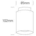 Lubinis LED šviestuvas 10W+2W 3000K 12112A/B/W