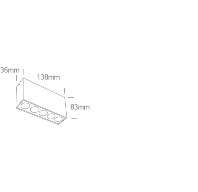 Lubinis LED šviestuvas 12W 3000K 12112H/B/W