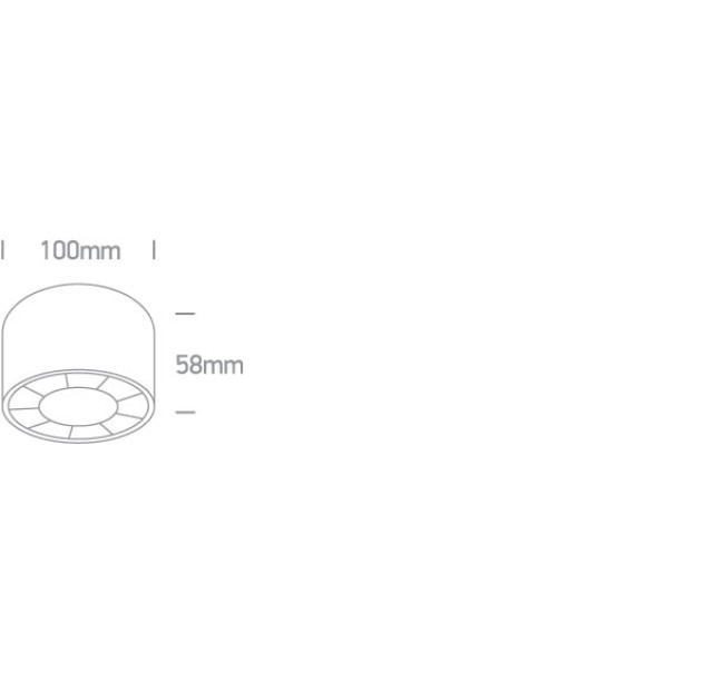 Lubinis LED šviestuvas 12W 3000K 12112X/B/W