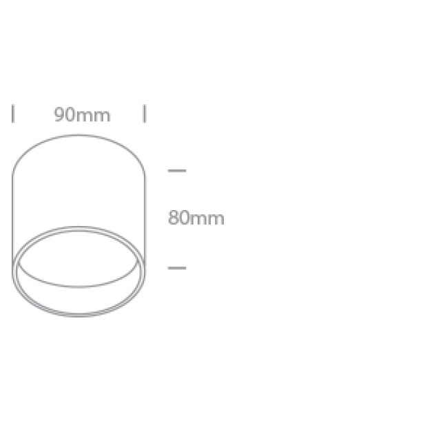 Lubinis LED šviestuvas 15W 3000K 12115F/B/W
