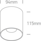 Lubinis LED šviestuvas 20W CCT 12120Z/W/V