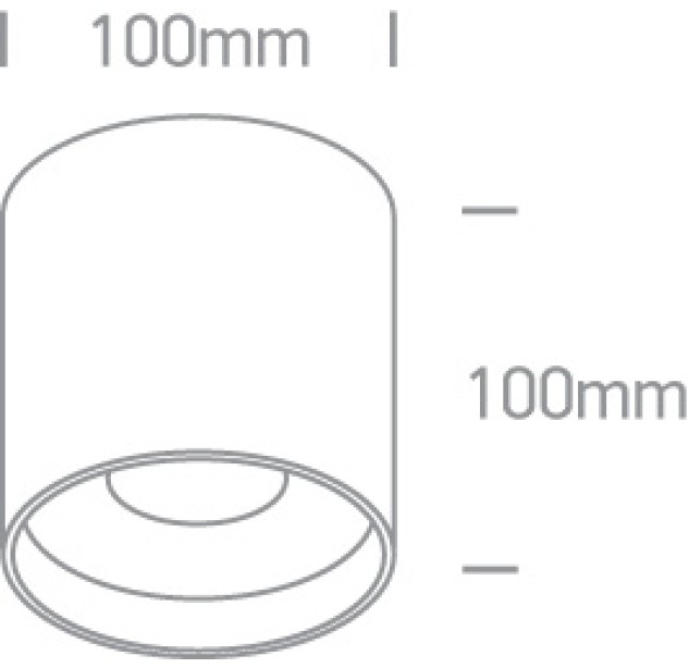 Lubinis LED šviestuvas 22W 3000K 12122C/B/W