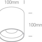 Lubinis LED šviestuvas 22W 3000K 12122C/B/W