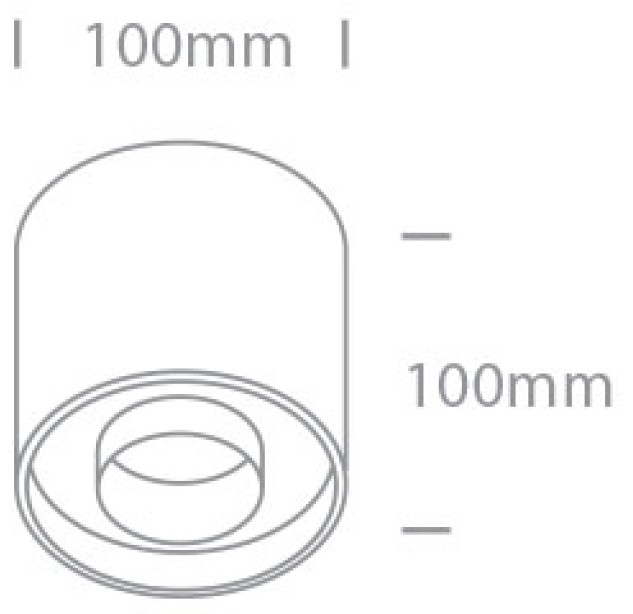 Lubinis LED šviestuvas 22W 3000K 12122D/B/W