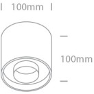 Lubinis LED šviestuvas 22W 3000K 12122D/B/W