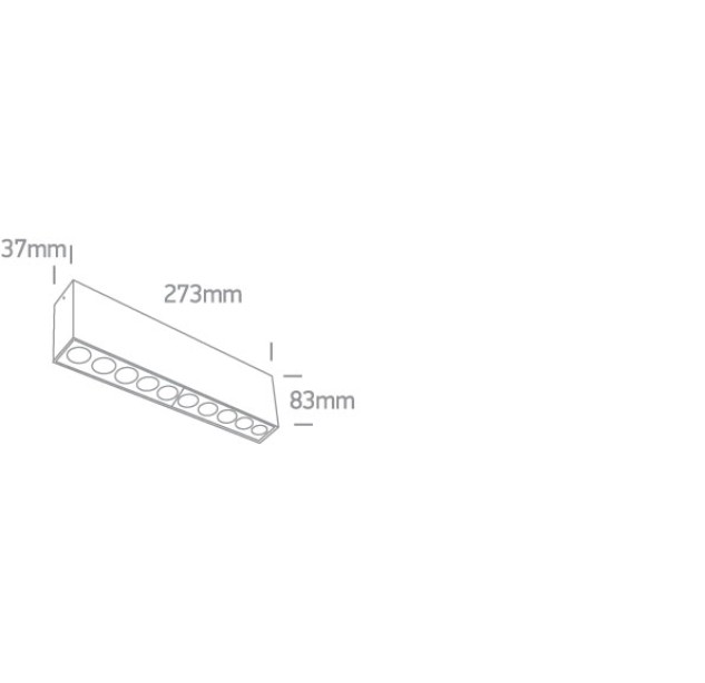 Lubinis LED šviestuvas 24W 3000K 12124H/B/W