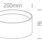 Lubinis LED šviestuvas 30W CCT IP44 12130D/W/V Lubinis LED šviestuvas 30W CCT IP44 12130D/W/V