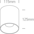 Lubinis LED šviestuvas 30W 3000K 12130Z/B/W Lubinis LED šviestuvas 30W 3000K 12130Z/B/W