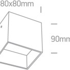 Lubinis šviestuvas 50W GU10 12134/B Lubinis šviestuvas 50W GU10 12134/B