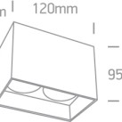 Lubinis šviestuvas 2x10W GU10 12205NA/B Lubinis šviestuvas 2x10W GU10 12205NA/B