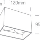 Lubinis šviestuvas 2x10W GU10 12205NA/W Lubinis šviestuvas 2x10W GU10 12205NA/W
