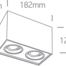 Lubinis šviestuvas 2x2x10W GU10 12205YA/W