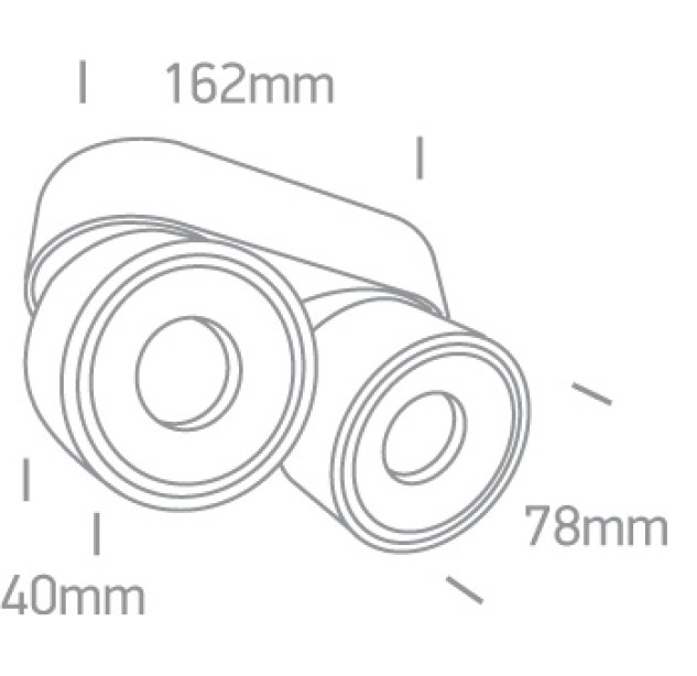 Lubinis/sieninis LED šviestuvas 2x8W 3000K 12208LA/B/W Lubinis/sieninis LED šviestuvas 2x8W 3000K 12208LA/B/W