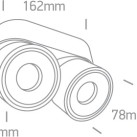 Lubinis/sieninis LED šviestuvas 2x8W 3000K 12208LA/B/W Lubinis/sieninis LED šviestuvas 2x8W 3000K 12208LA/B/W