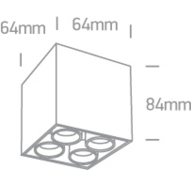 Lubinis LED šviestuvas 10W 3000K 12406C/B/W
