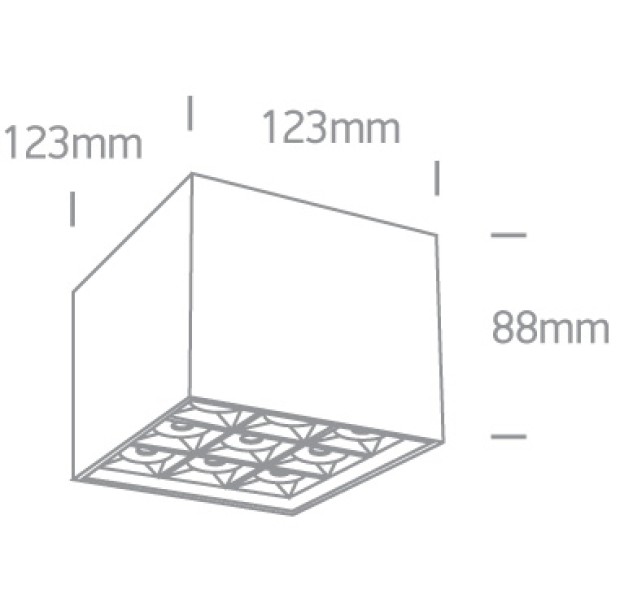 Lubinis LED šviestuvas 30W 3000K 12906B/B/W