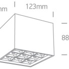 Lubinis LED šviestuvas 30W 3000K 12906B/B/W