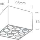 Lubinis LED šviestuvas 20W 3000K 12906C/B/W