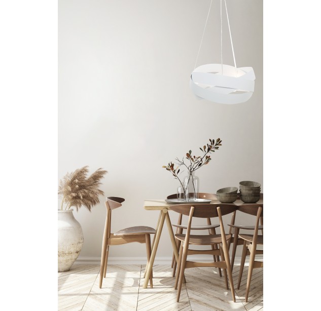 1117 LAMPA WISZĄCA TORNADO 50 CM BIAŁA/WHITE