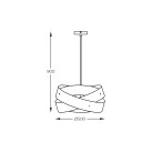 1117 LAMPA WISZĄCA TORNADO 50 CM BIAŁA/WHITE