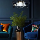 1139 LAMPA WISZĄCA NELA FLAT 65CM CZARNO-ZŁOTA/BLACK-GOLD