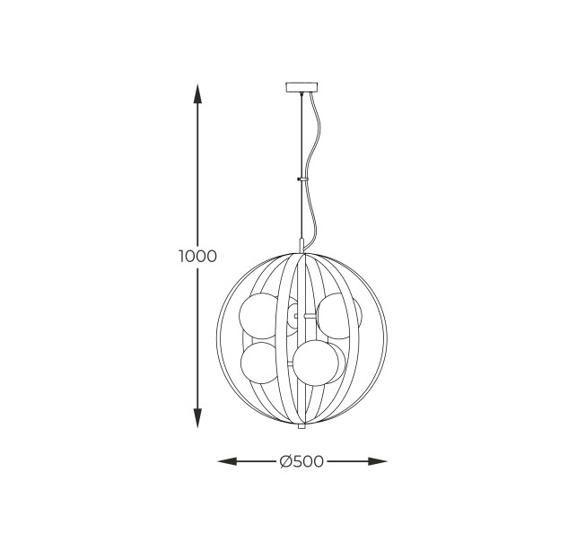 1138 LAMPA WISZĄCA NELA 50CM CZARNO-ZŁOTA/ BLACK-GOLD 1138 LAMPA WISZĄCA NELA 50CM CZARNO-ZŁOTA/ BLACK-GOLD