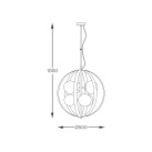 1138 LAMPA WISZĄCA NELA 50CM CZARNO-ZŁOTA/ BLACK-GOLD 1138 LAMPA WISZĄCA NELA 50CM CZARNO-ZŁOTA/ BLACK-GOLD