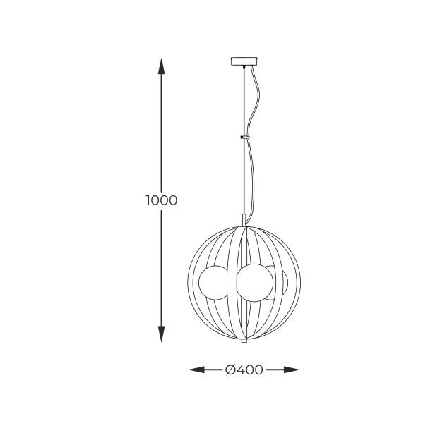 1137 LAMPA WISZĄCA NELA 40CM CZANRO-ZŁOTA/BLACK-GOLD