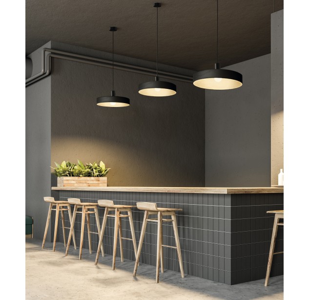Atsarginė Jarvis 3708/30 tekstūruota juoda pakabinama lempa